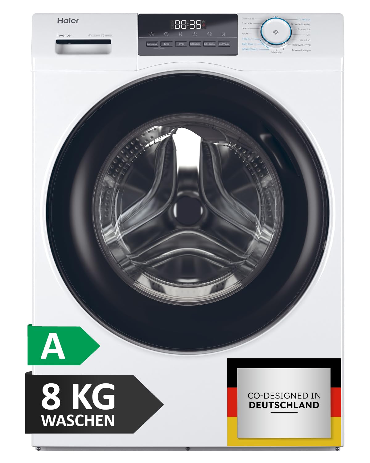 Haier Frontlader Waschmaschine 8kg