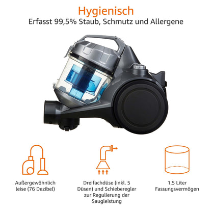 Beutelloser Bodenstaubsauger mit HEPA-Filter