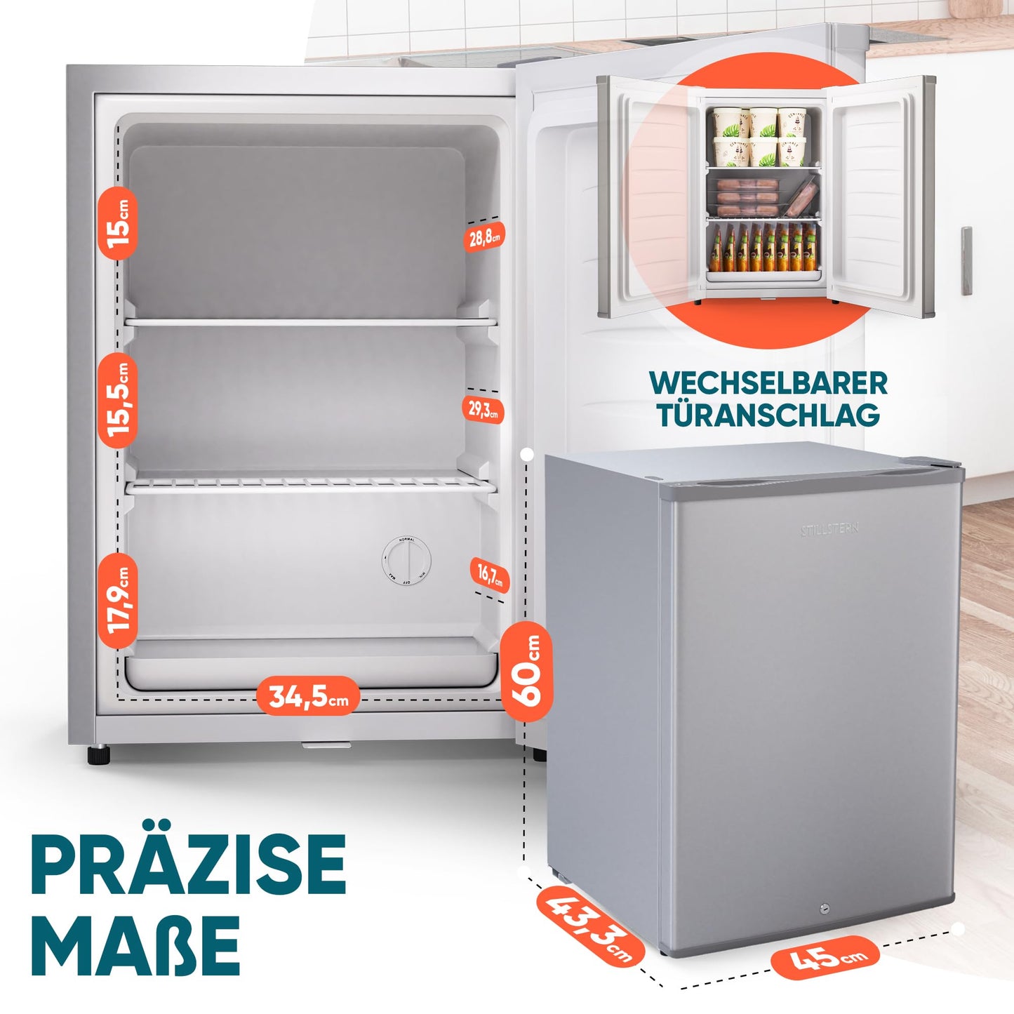 Stillstern Mini Gefrierschrank mit Schloss