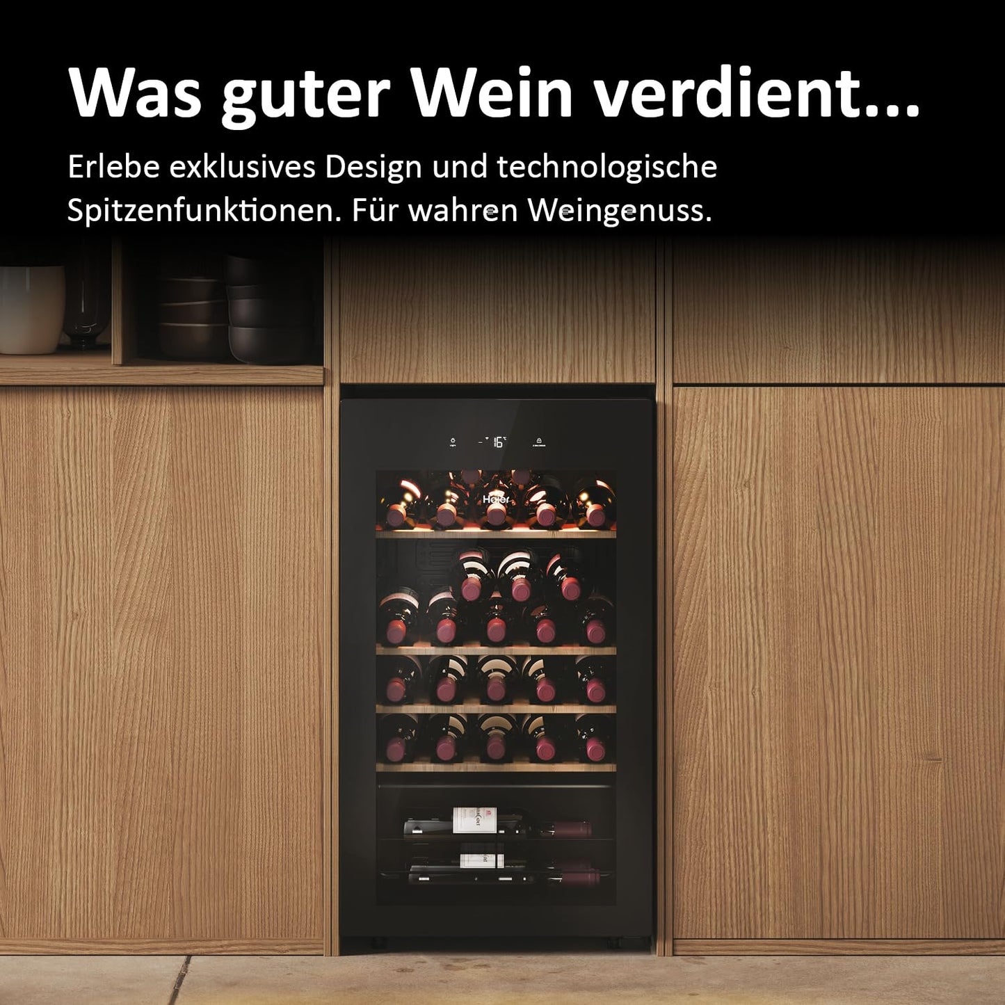Haier Weinkühlschrank für 34 Flaschen
