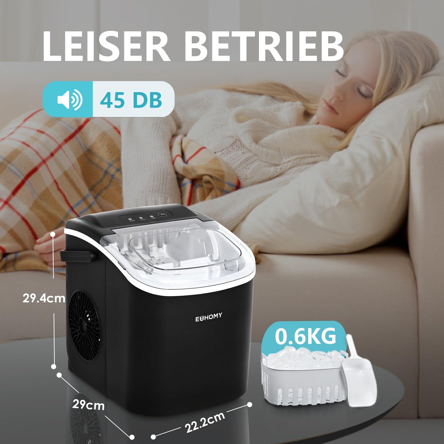 EUHOMY Eiswürfelmaschine
