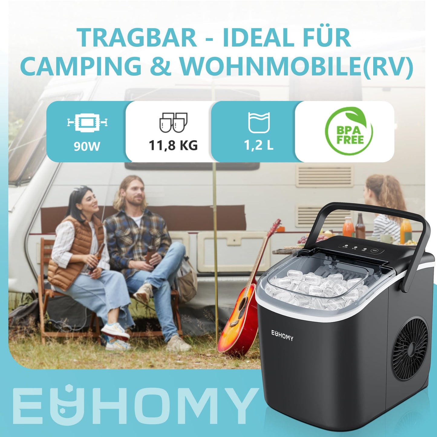 EUHOMY Eiswürfelmaschine