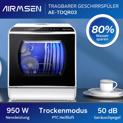 AIRMSEN Tischgeschirrspüler mit Wassertank