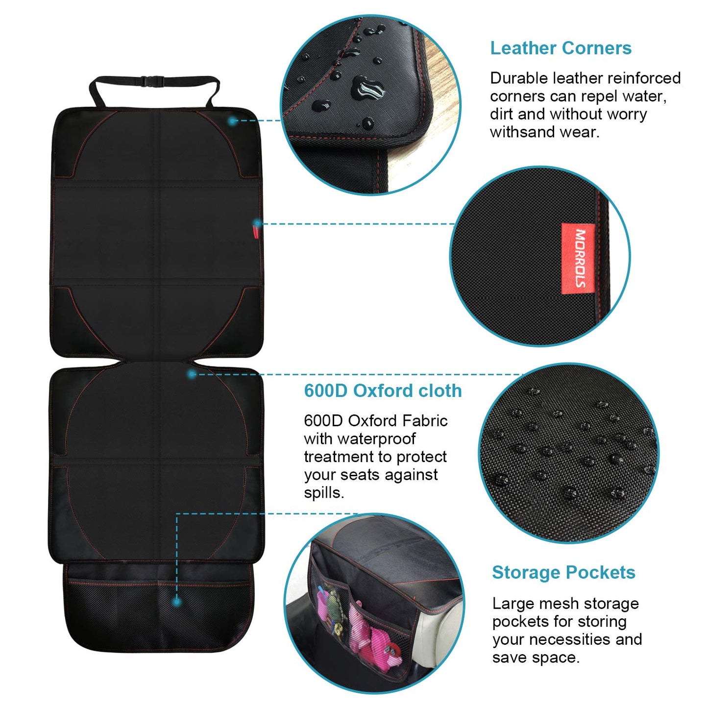 MORROLS Universal Car Seat Protector 2-Pack – Black