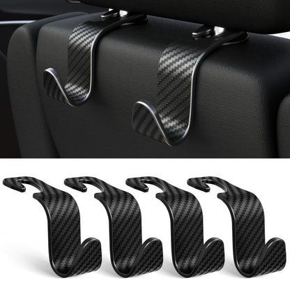 Amooca Rotating Car Headrest Organizer Hooks – Black